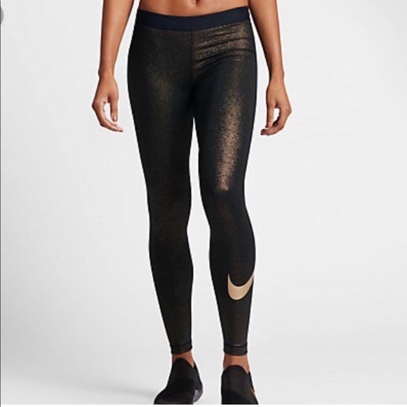 Nike Pants - ⚡️Flash Sale⚡️TODAY ONLY Nike Pro Gold Leggings
